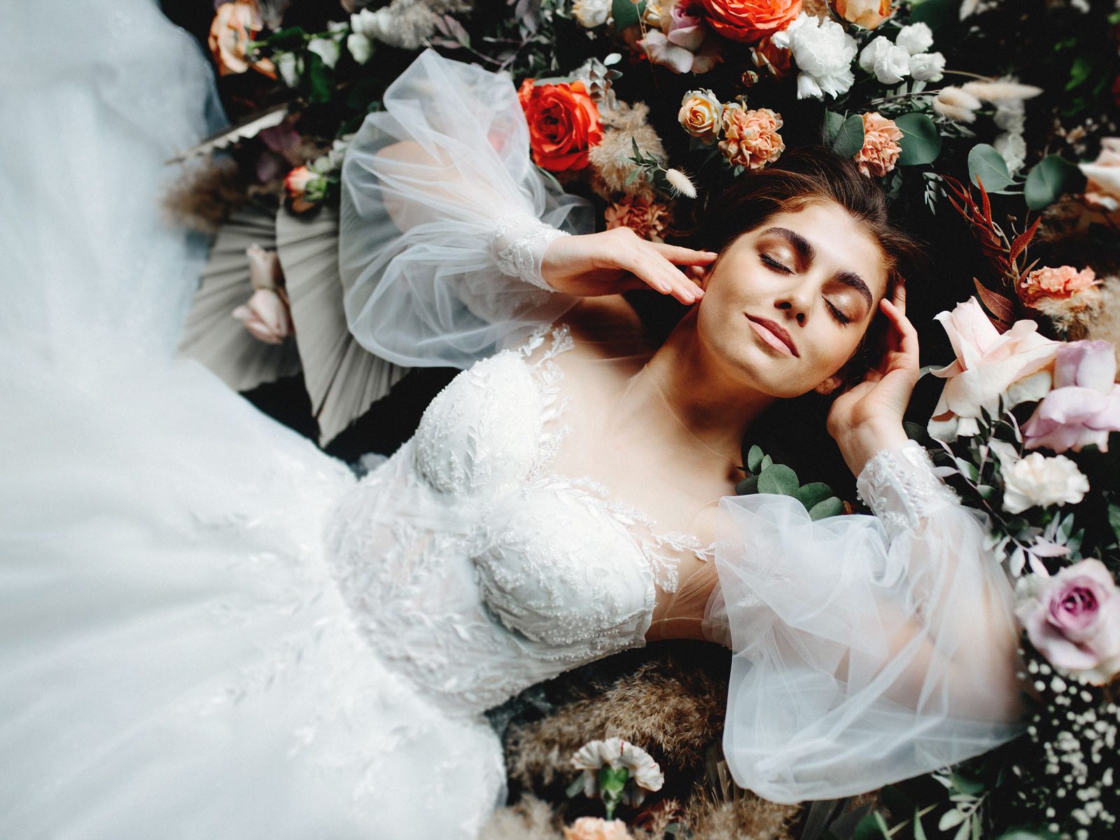 Bride in flowers